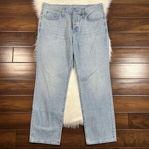 J. Crew Women's Size 33 Light Wash Anchor Pocket 1984 Slouchy‎ Denim Jeans CC638